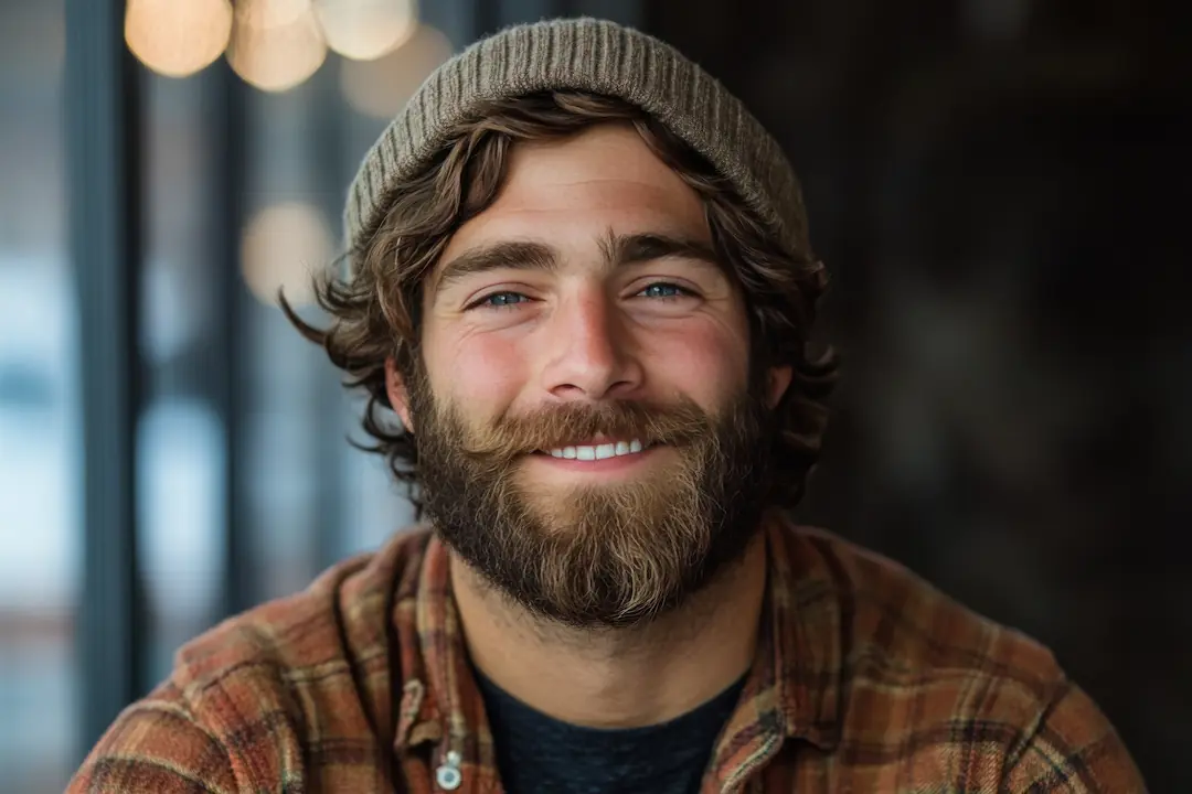 Vecteezy Happy Young Man With A Beard Smiling Outdoors In Natural Light 54418229