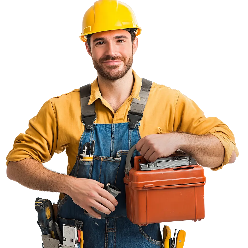 Vecteezy Professional Plumber Stands Ready For Service With Tools In 59251206